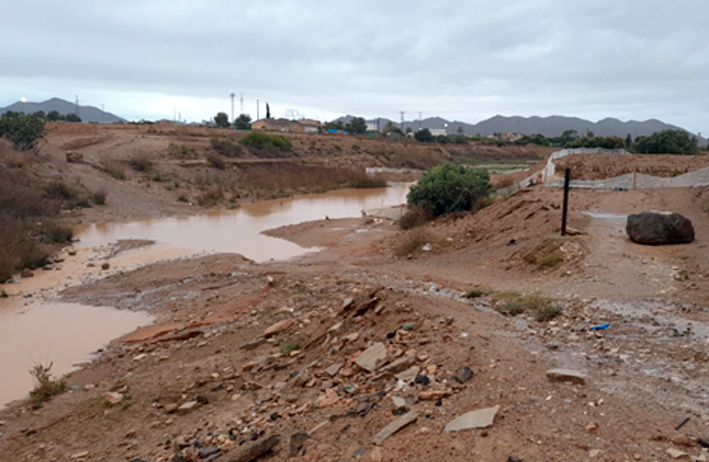 Según la CHS, las precipitaciones no causan graves incidencias en el Dominio Público Hidráulico de la cuenca del Segura
